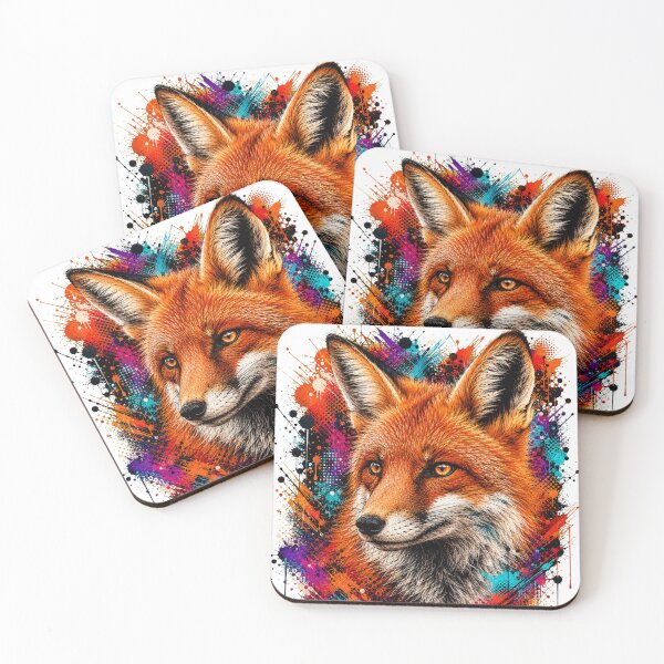 Item preview, Red Fox Street Art Graffiti Portrait designed and sold by Tobull.