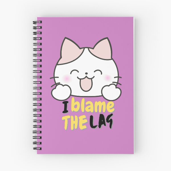 Item preview, I Blame the Lag Funny Gamer Notebook – Gaming Meme Quote Journal designed and sold by WallMuseStudio .