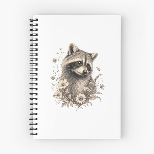 Item preview, Raccoon Sketch – Hand Drawn Woodland Animal Art designed and sold by AMICO77.