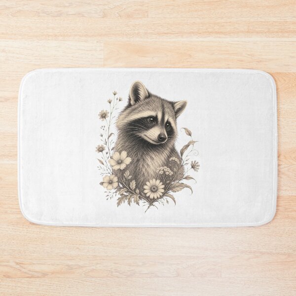 Item preview, Raccoon Sketch – Hand Drawn Woodland Animal Art designed and sold by AMICO77.