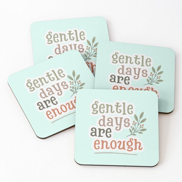 Item preview, Gentle Days Are Enough – Spiritual Self Care Quote Artwork designed and sold by CosmicQuietStudio.