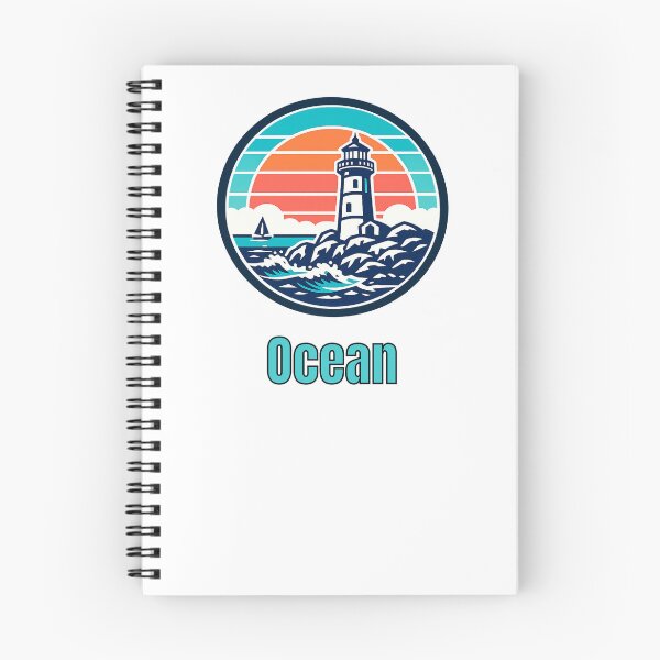 Item preview, Vintage Ocean Lighthouse Logo | Retro Coastal Sailing & Nautical Design designed and sold by Timber-Trail.