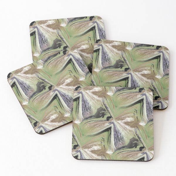Item preview, Abstract Marble Butterflies in Green and Brown designed and sold by Artistestella.