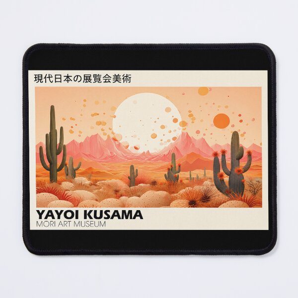 Item preview, Yayoi Kusama Desert Cactus Poster - Vibrant Southwest Landscape Wall Art Print, Mori Art Museum Decor designed and sold by HappyGrandmaUB.