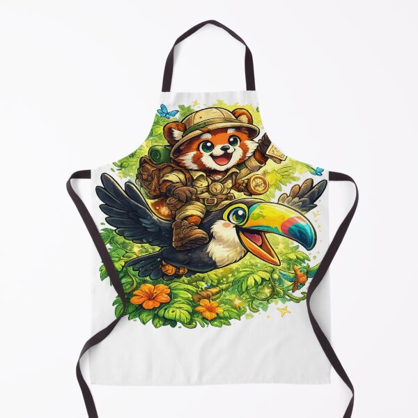Item preview, Adventure Explorer Red Panda Riding a Toucan – Cute Jungle Mascot T-Shirt designed and sold by D.Shop.
