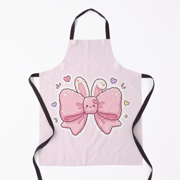 Item preview, Cute Kawaii Bunny Ribbon Bow with Hearts | Pastel Pink Coquette Aesthetic Sticker designed and sold by ethnicdigital.