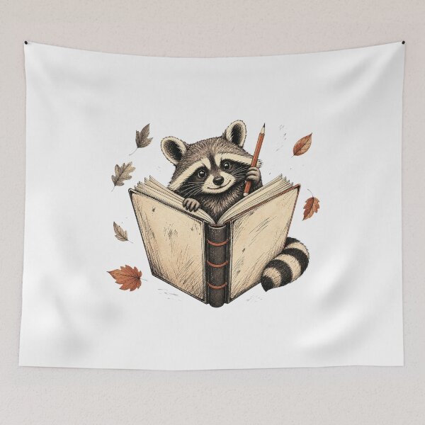 Item preview, Raccoon Sketch – Hand Drawn Woodland Animal Art designed and sold by AMICO77.