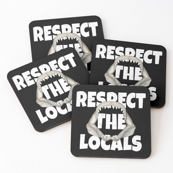 Item preview, Great White shark jaw Respect the Locals designed and sold by NicGrayGraphic.