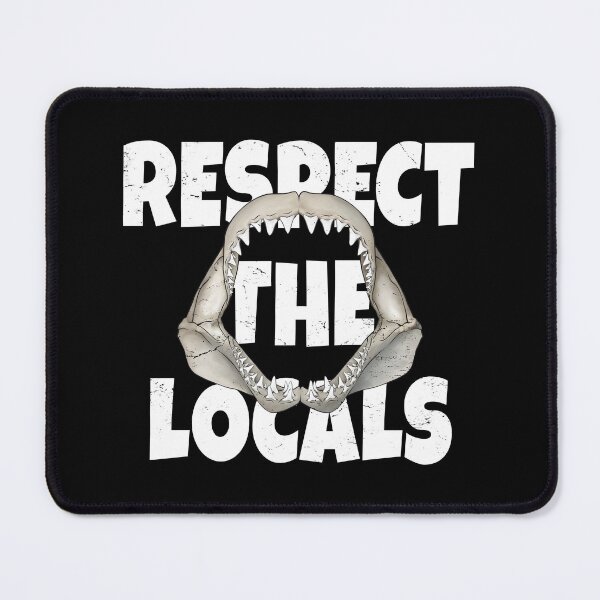 Item preview, Great White shark jaw Respect the Locals designed and sold by NicGrayGraphic.