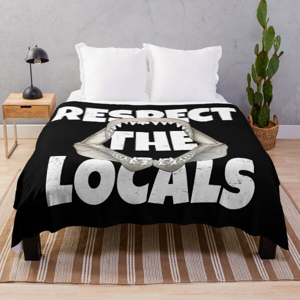 Item preview, Great White shark jaw Respect the Locals designed and sold by NicGrayGraphic.