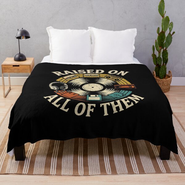 Item preview, Raised On All Of Them Vintage Retro Cassette Vinyl Old School Music Lover Nostalgia 80s 90s Analog Design designed and sold by ZyziowskyArt.
