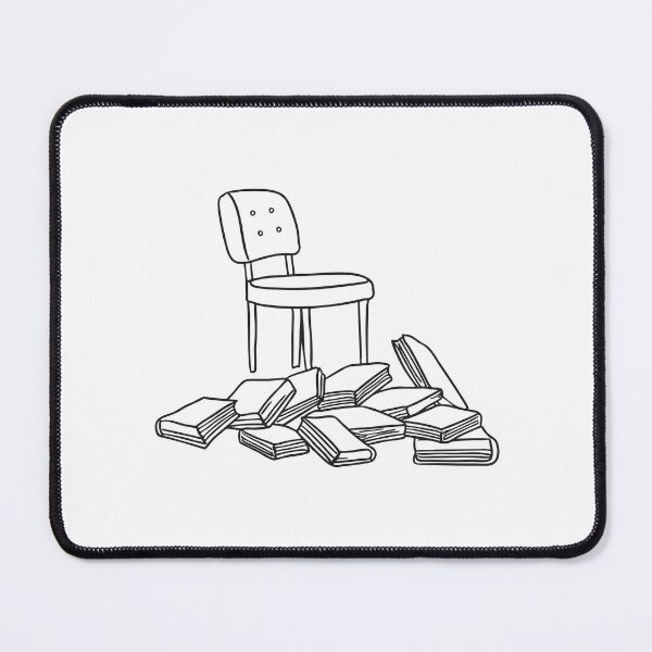 Item preview, A chair tipped over beside a pile of scattered books designed and sold by rasagamastore.
