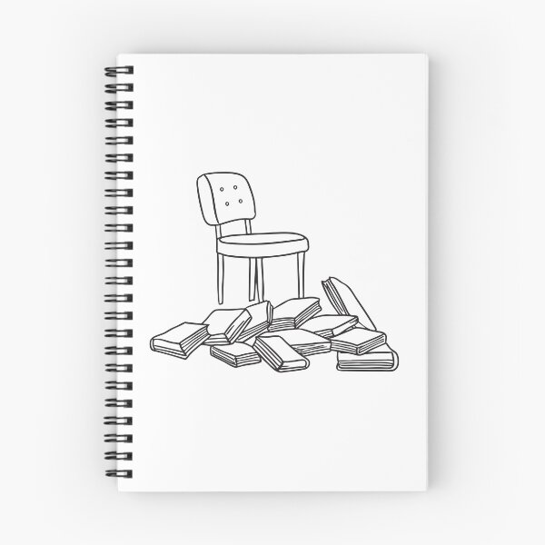 Item preview, A chair tipped over beside a pile of scattered books designed and sold by rasagamastore.