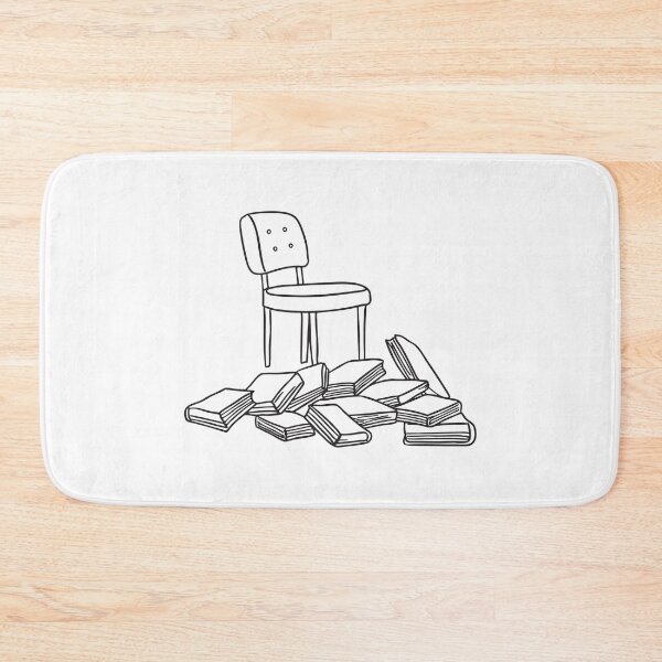 Item preview, A chair tipped over beside a pile of scattered books designed and sold by rasagamastore.