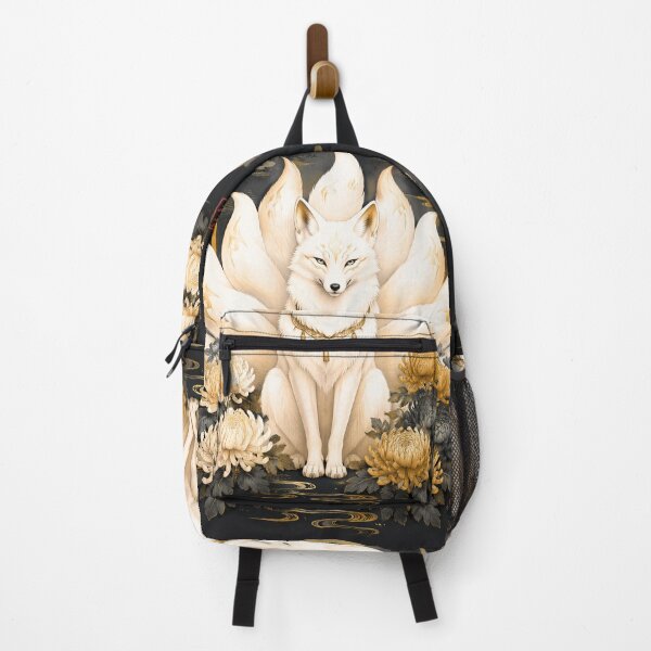 Item preview, White Nine-Tailed Kitsune | Japanese Fox Spirit Mythology Art designed and sold by kaxymax.