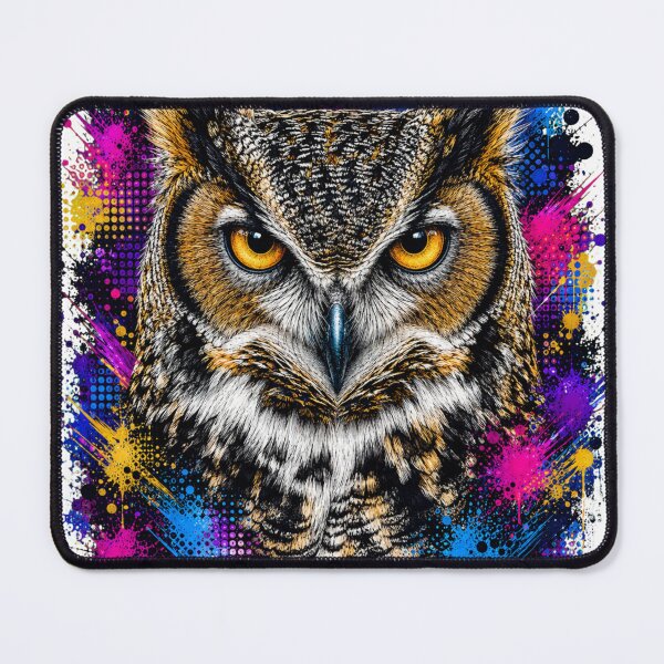 Item preview, Great Horned Owl Street Art Graffiti Portrait designed and sold by Tobull.