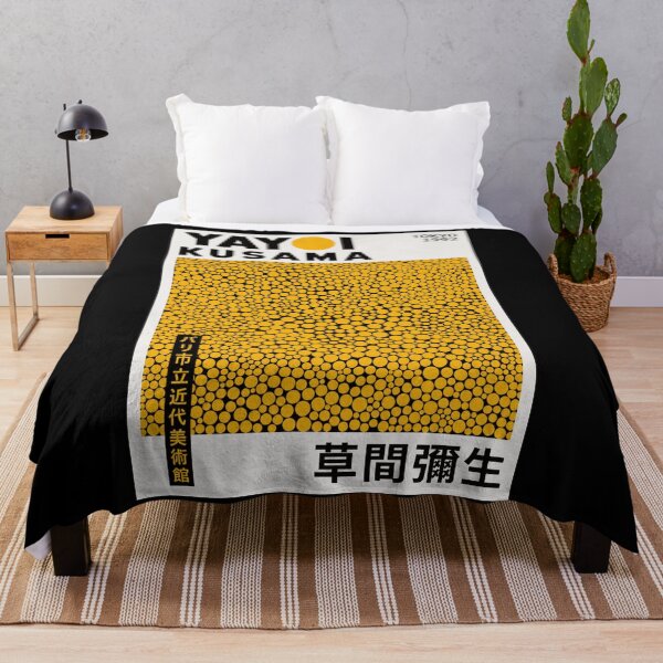Item preview, Yayoi Kusama Yellow Dots Poster 1992 - Infinity Net Wall Art Print, Tokyo Minimal Decor designed and sold by scrambledpeg.