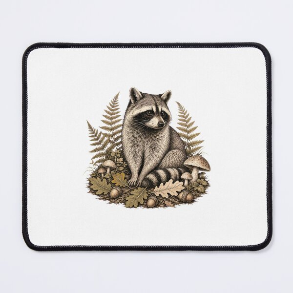 Item preview, Raccoon Sketch – Hand Drawn Woodland Animal Art designed and sold by AMICO77.