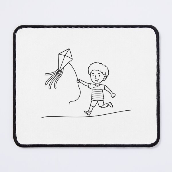 Item preview, A child running uphill while holding a flying kite designed and sold by rasagamastore.