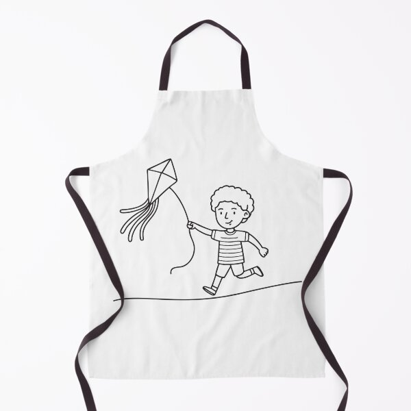 Item preview, A child running uphill while holding a flying kite designed and sold by rasagamastore.