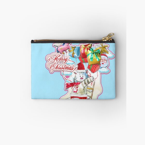 Item preview, Merry Christmas Balloons (Original Art by ACCI) Santa Claus Funny Cat designed and sold by VanyssaGraphics.