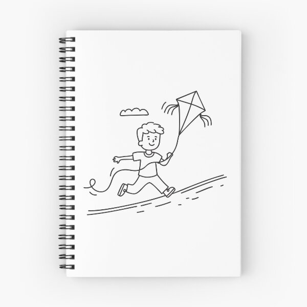 Item preview, A youngster holding a kite while racing uphill designed and sold by rasagamastore.