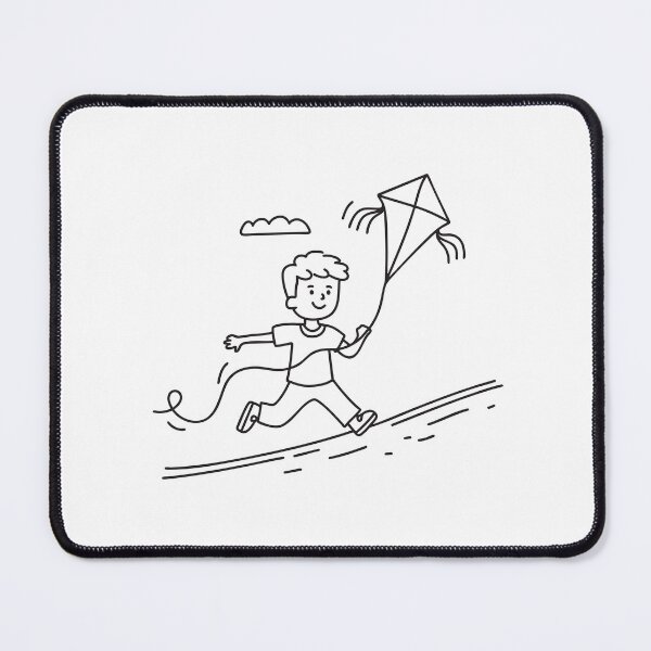 Item preview, A youngster holding a kite while racing uphill designed and sold by rasagamastore.