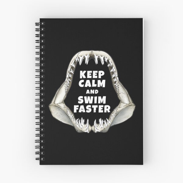 Item preview, Mako shark jaw Keep Calm and Swim Faster designed and sold by NicGrayGraphic.