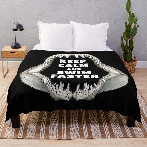 Item preview, Mako shark jaw Keep Calm and Swim Faster designed and sold by NicGrayGraphic.