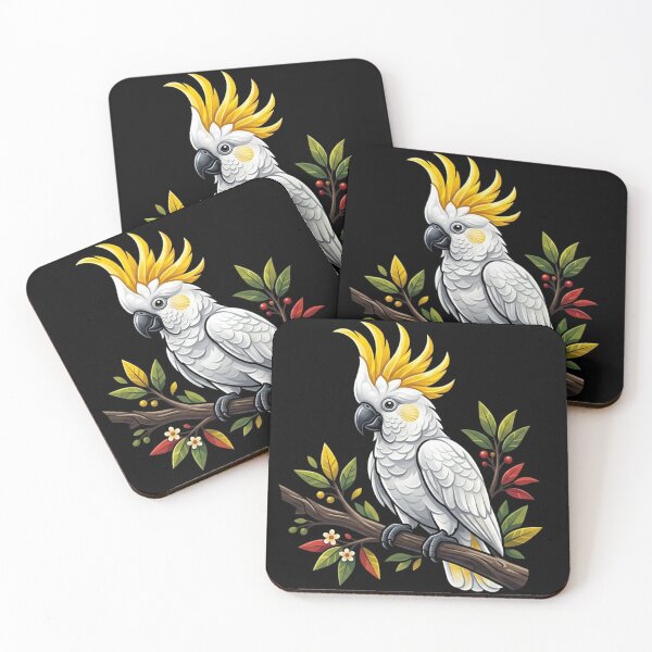 Item preview, Sulphur - Crested Cockatoo on Branch designed and sold by kinanandi.