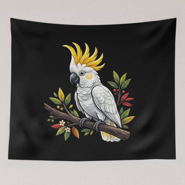 Item preview, Sulphur - Crested Cockatoo on Branch designed and sold by kinanandi.