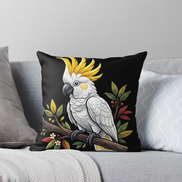 Item preview, Sulphur - Crested Cockatoo on Branch designed and sold by kinanandi.