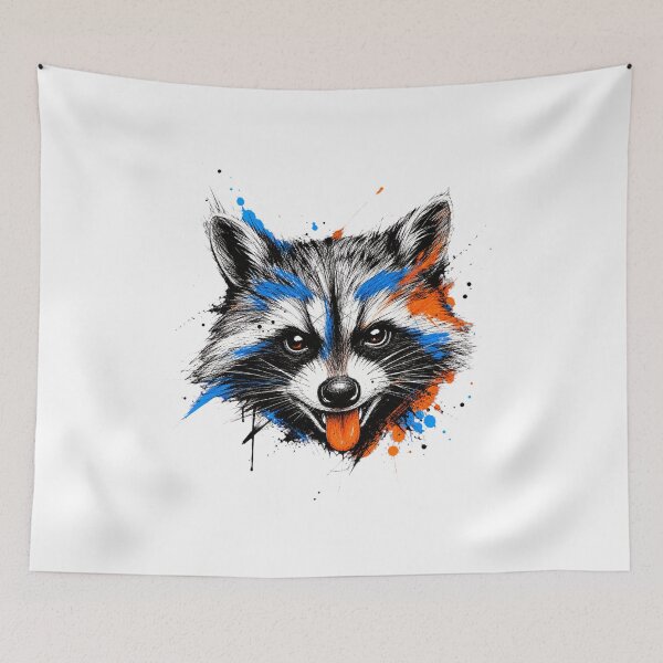 Item preview, Raccoon Sketch – Hand Drawn Woodland Animal Art designed and sold by AMICO77.