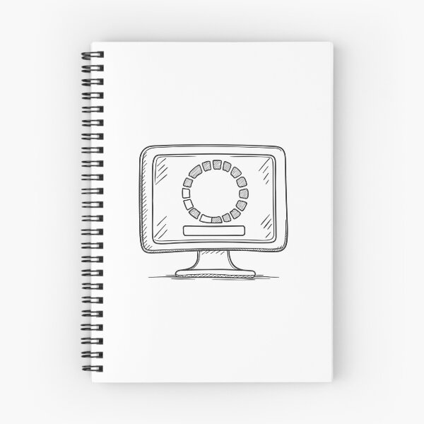 Item preview, A monitor displaying a software update with spinning icon designed and sold by rasagamastore.