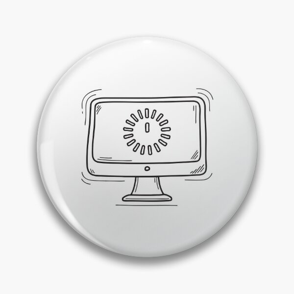 Artikelvorschau, Ein Computerbildschirm zeigt ein Update mit einem Ladekreis an. entworfen und verkauft von rasagamastore.