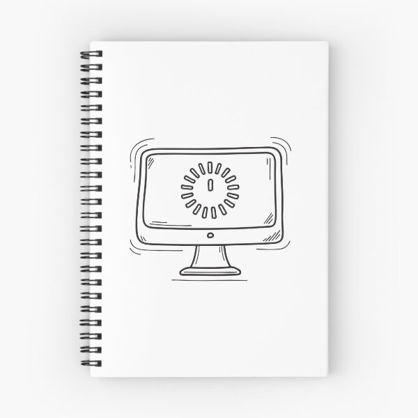 Item preview, A computer screen showing an update with a loading circle designed and sold by rasagamastore.