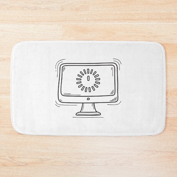 Item preview, A computer screen showing an update with a loading circle designed and sold by rasagamastore.