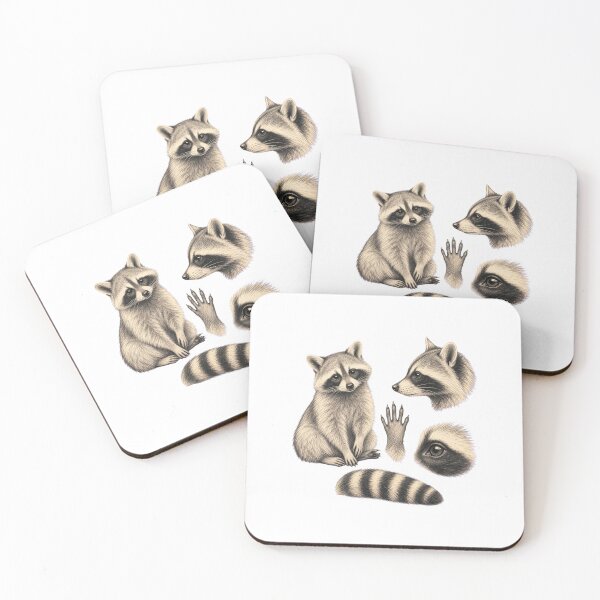 Item preview, Raccoon Sketch – Hand Drawn Woodland Animal Art designed and sold by AMICO77.