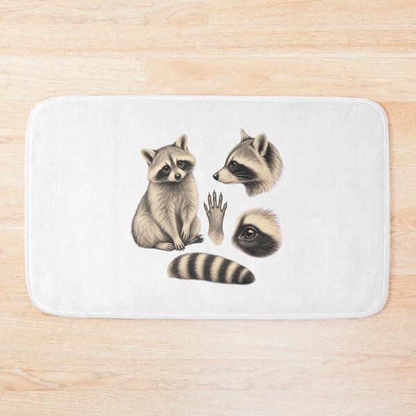 Item preview, Raccoon Sketch – Hand Drawn Woodland Animal Art designed and sold by AMICO77.