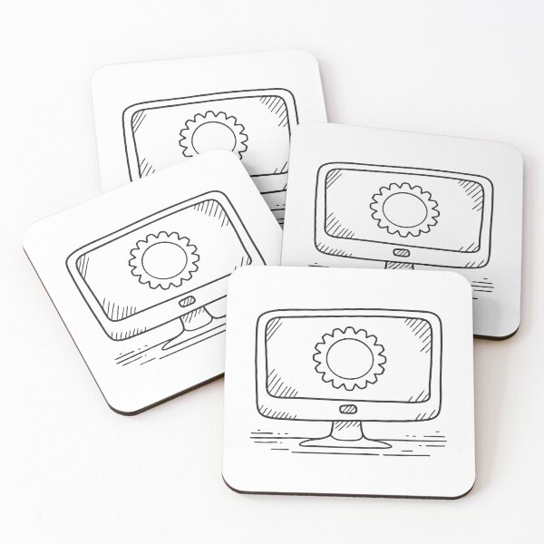Item preview, A software update progress showing a rotating loader on monitor designed and sold by rasagamastore.