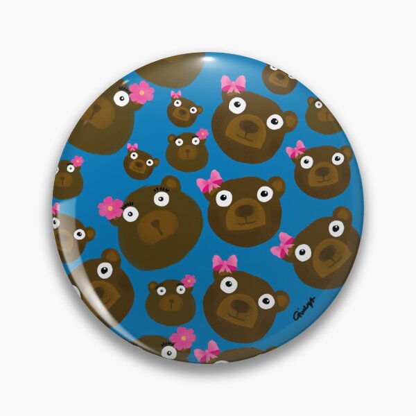 Item preview, Cute bears pattern in Teal Blue Kawaii style designed and sold by giulyz.