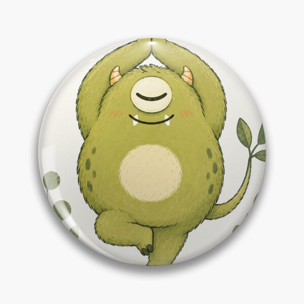Item preview, Zen Monster Doing Yoga Tree Pose designed and sold by MatchaKoalaClub.