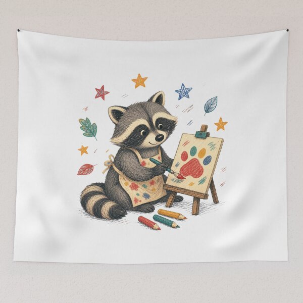 Item preview, Raccoon Sketch – Hand Drawn Woodland Animal Art designed and sold by AMICO77.