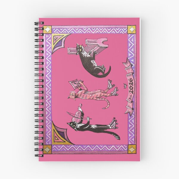 Item preview, Medieval Grotesque Musical Cats On Roller Skates designed and sold by Kendresson.