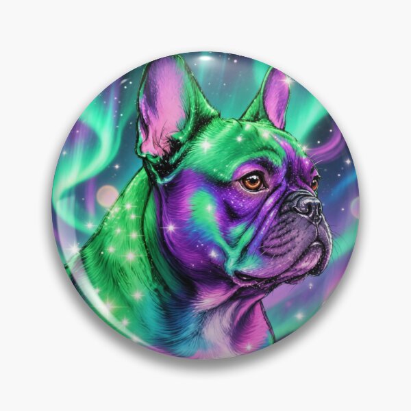 Item preview, Aurora Borealis French Bulldog Northern Lights Watercolor Frenchie Art designed and sold by shallia.
