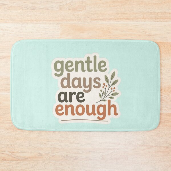 Item preview, Gentle Days Are Enough – Inspirational Wellness Typography Design designed and sold by CosmicQuietStudio.