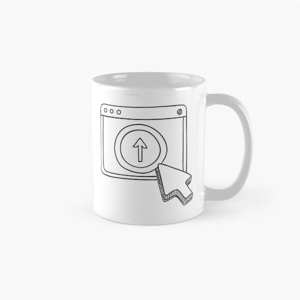 Item preview, A pointer clicking the upload icon on a digital screen designed and sold by rasagamastore.