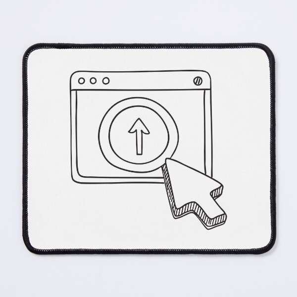 Item preview, A pointer clicking the upload icon on a digital screen designed and sold by rasagamastore.
