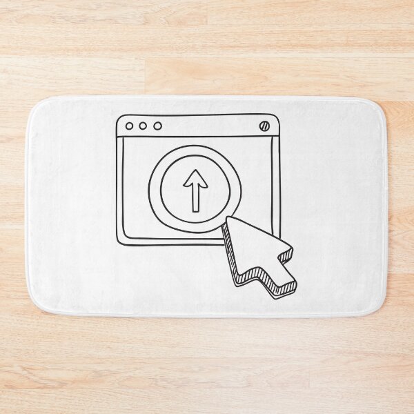 Item preview, A pointer clicking the upload icon on a digital screen designed and sold by rasagamastore.