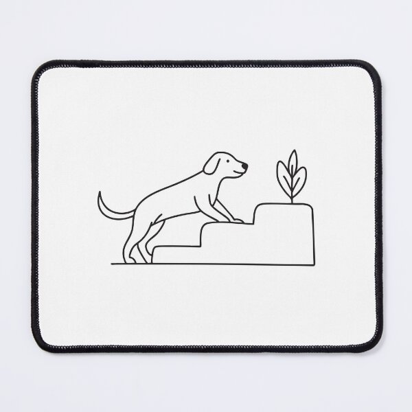 Item preview, A dog walking uphill next to a stone stairway designed and sold by rasagamastore.